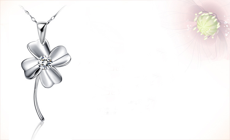 SS11012-2 S925 sterling silver  Clover necklace